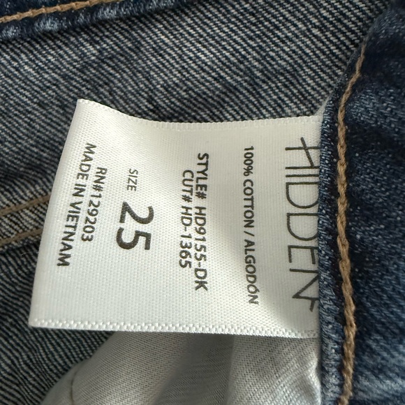 Lot 2 Hidden ‘NORI’ Size 25 High Waisted Wide Leg Jeans, Medium Wash, EUC - Picture 5 of 15